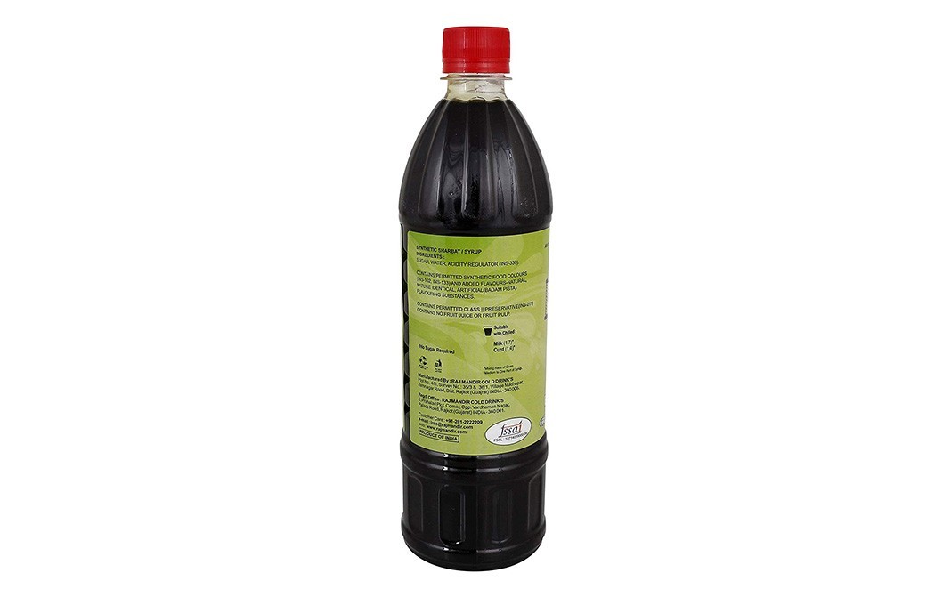 Raj Mandir Badam Pista Syrup    Plastic Bottle  750 millilitre